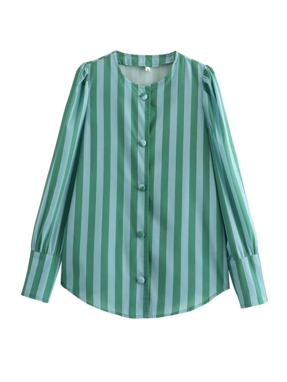 Women's Blouse Long Sleeve Blouses Vacation Simple Style Multicolor