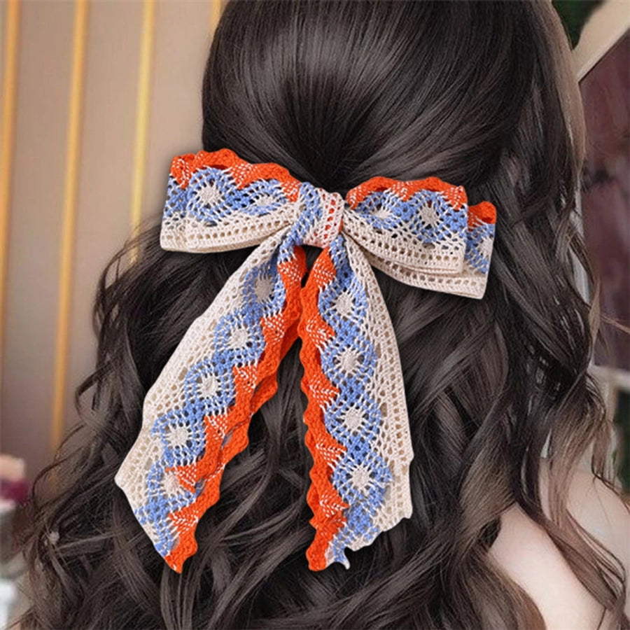 Women's Vintage Style Simple Style Bow Knot Alloy Cloth Hair Clip