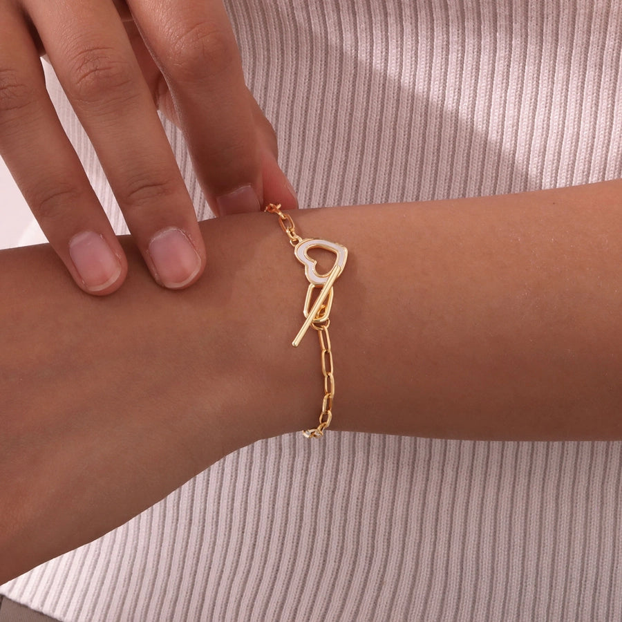 Jewelry IG Style Flower 201 Stainless Steel Copper Zircon 18K Gold Plated Bracelets