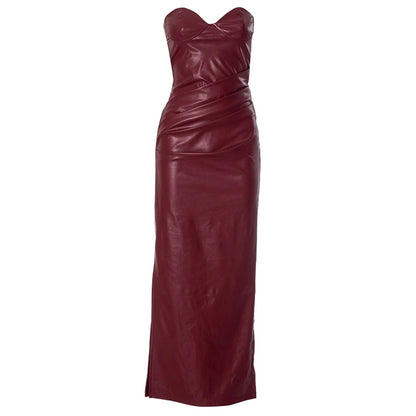 Women's Sheath Dress Sexy U Neck Sleeveless Solid Color Maxi Long Dress Cocktail Party