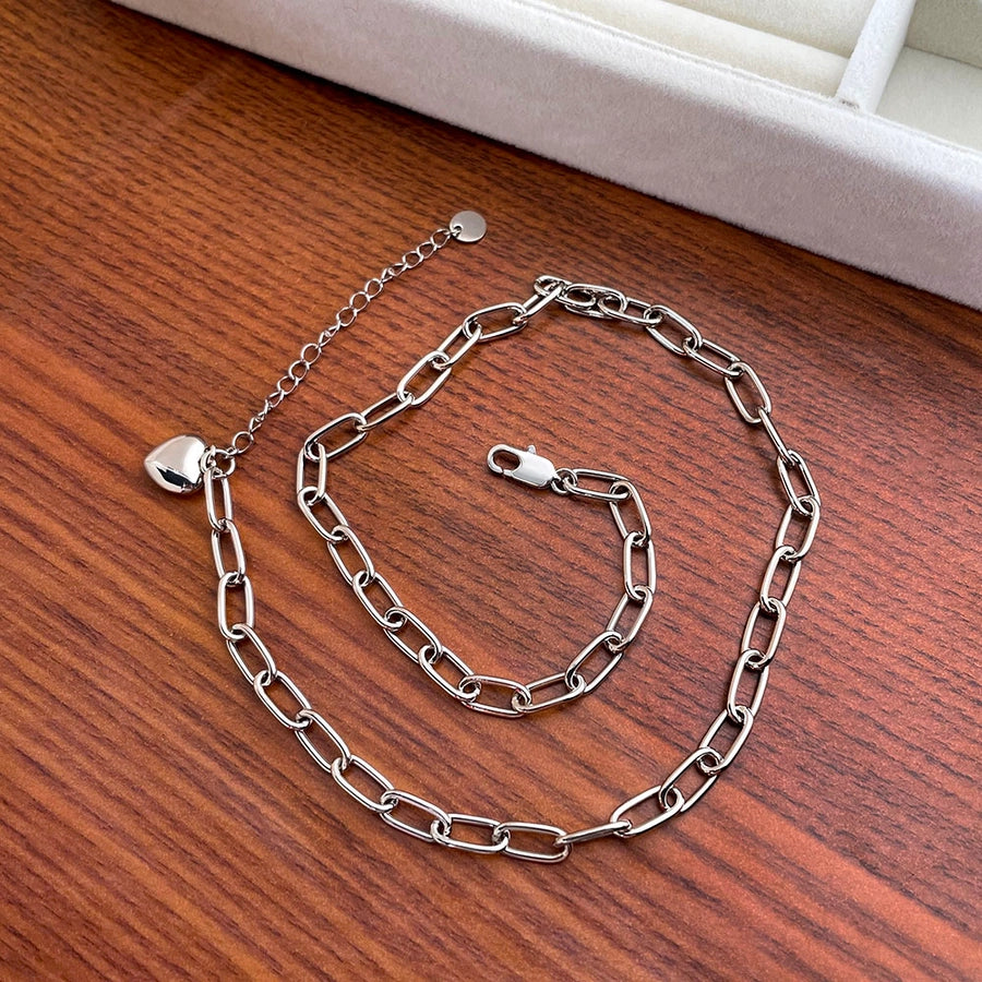 Jewelry Simple Style Classic Style Heart Shape Copper K Gold Plated White Gold Plated Polishing Plating Bracelets