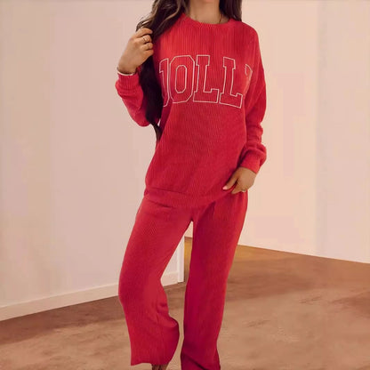 Daily Women's Casual Letter Spandex Polyester Stripe Pants Sets Pants Sets