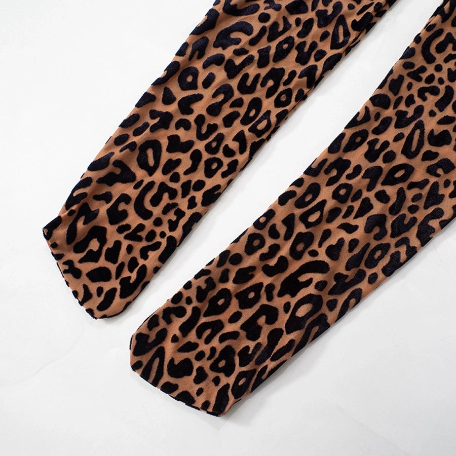 Women's Masquerade Streetwear Leopard Jumpsuits Jumpsuits