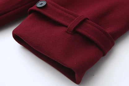 Women's Simple Style Solid Color Woolen Coat Woolen Coat