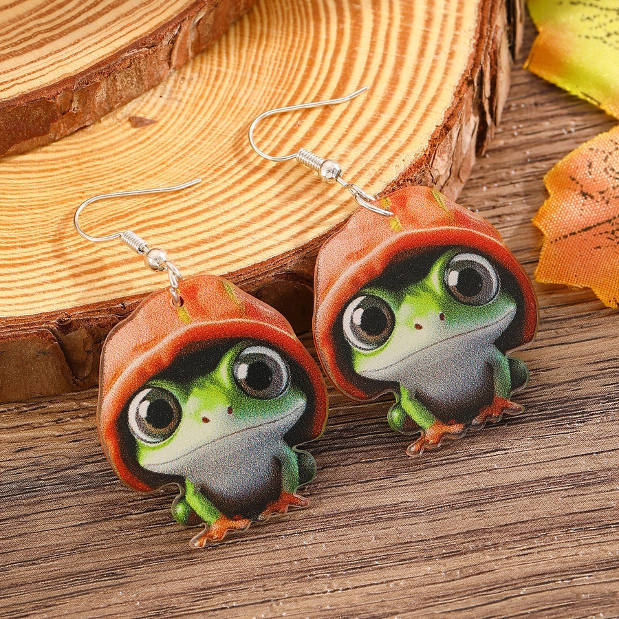 1 Pair Vintage Style Classic Style Frog Arylic Drop Earrings