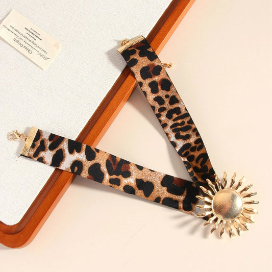 Vintage Style Classic Style Leopard Cloth Zinc alloy  Choker