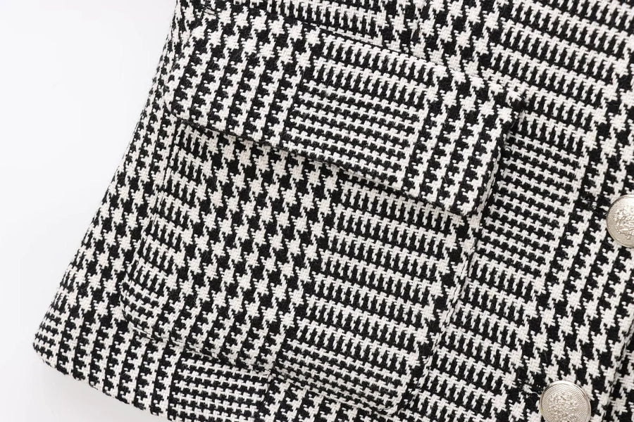 Women's Blazer Long Sleeve Blazers Button Elegant Color Block