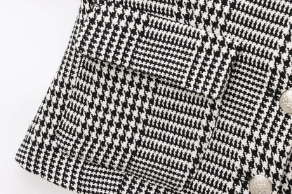 Women's Blazer Long Sleeve Blazers Button Elegant Color Block