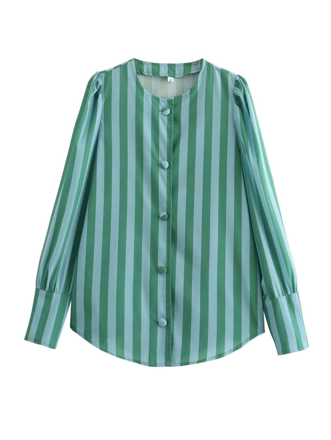 Women's Blouse Long Sleeve Blouses Vacation Simple Style Multicolor