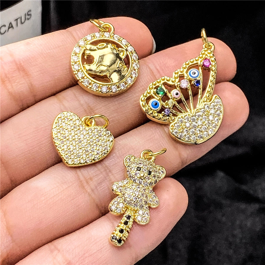 1 Piece 8.5*11.5mm Copper Geometric Pendant Jewelry Accessories