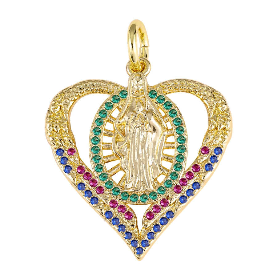 1 Piece 8.5*11.5mm Copper Geometric Pendant Jewelry Accessories