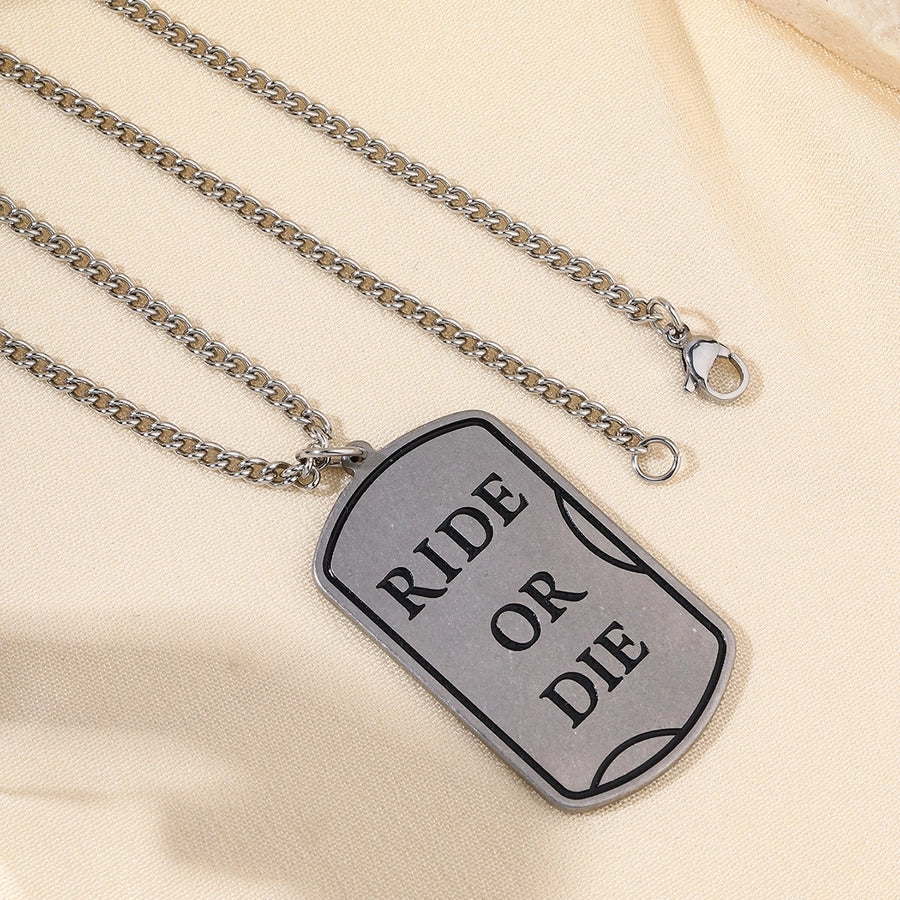 Jewelry Vintage Style Irregular 304 Stainless Steel Pendant Necklace