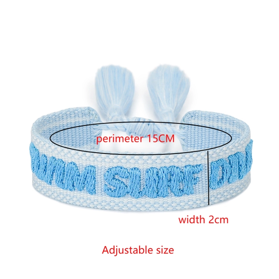 Cute Sweet Sports Letter cord Woven Chain String Bracelets
