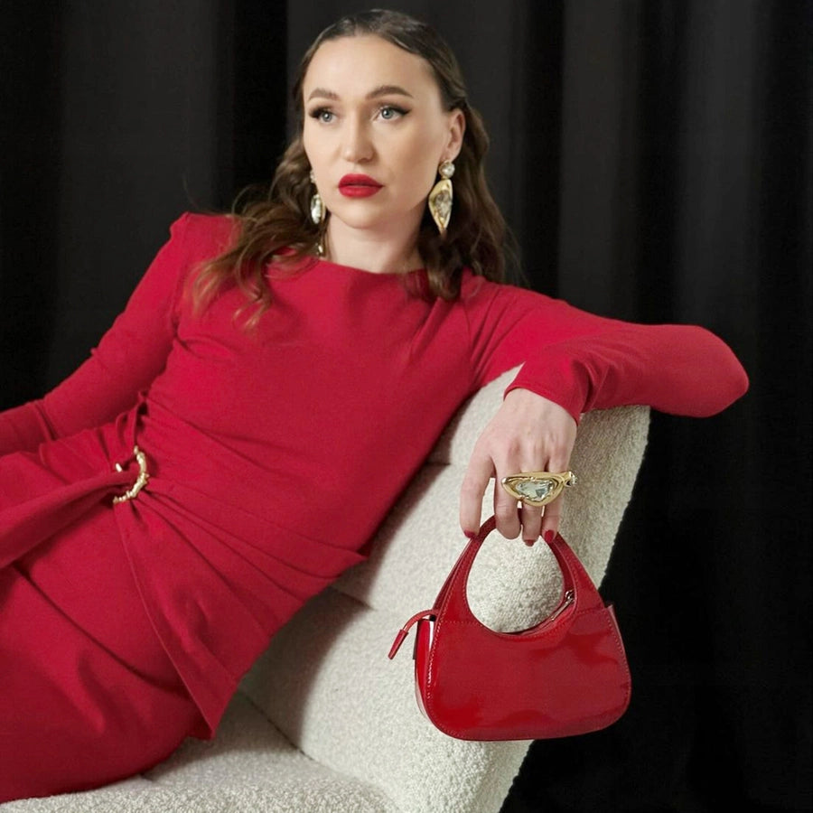 Women's Sheath Dress Elegant Round Neck Thigh Slit Long Sleeve Solid Color Maxi Long Dress Banquet Daily