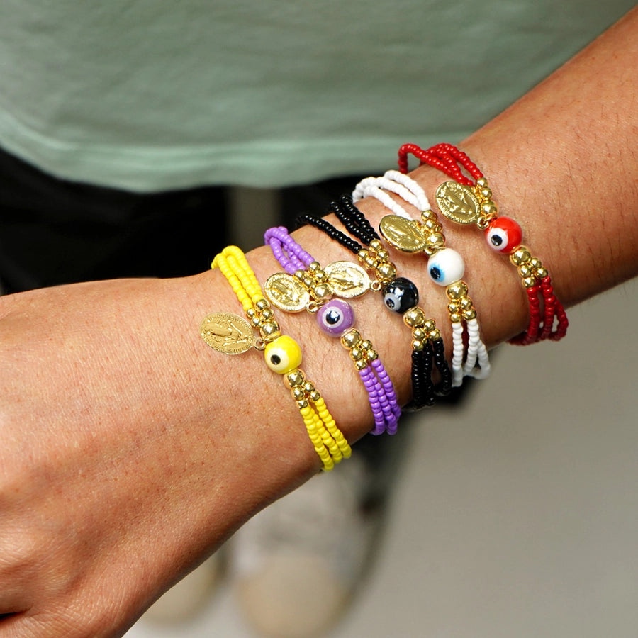 Casual Human Eye Seed Bead rope Beaded Chain Beaded Bracelets