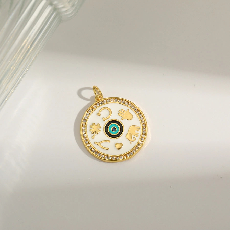 1 Piece Hole 1~1.9mm Copper 18K Gold Plated Heart Shape Polished Pendant Chain Jewelry Accessories