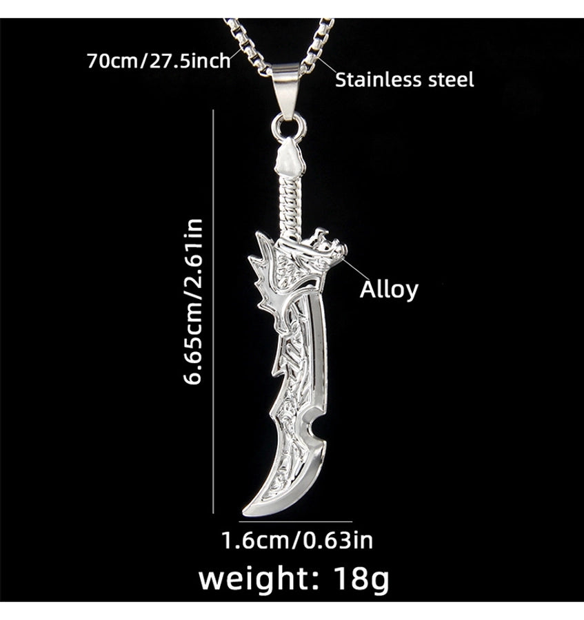 Hip-Hop Streetwear Broadsword 201 Stainless Steel Alloy Plating Unisex Pendant Necklace
