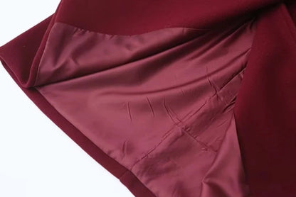 Women's Preppy Style Solid Color Coat Woolen Coat