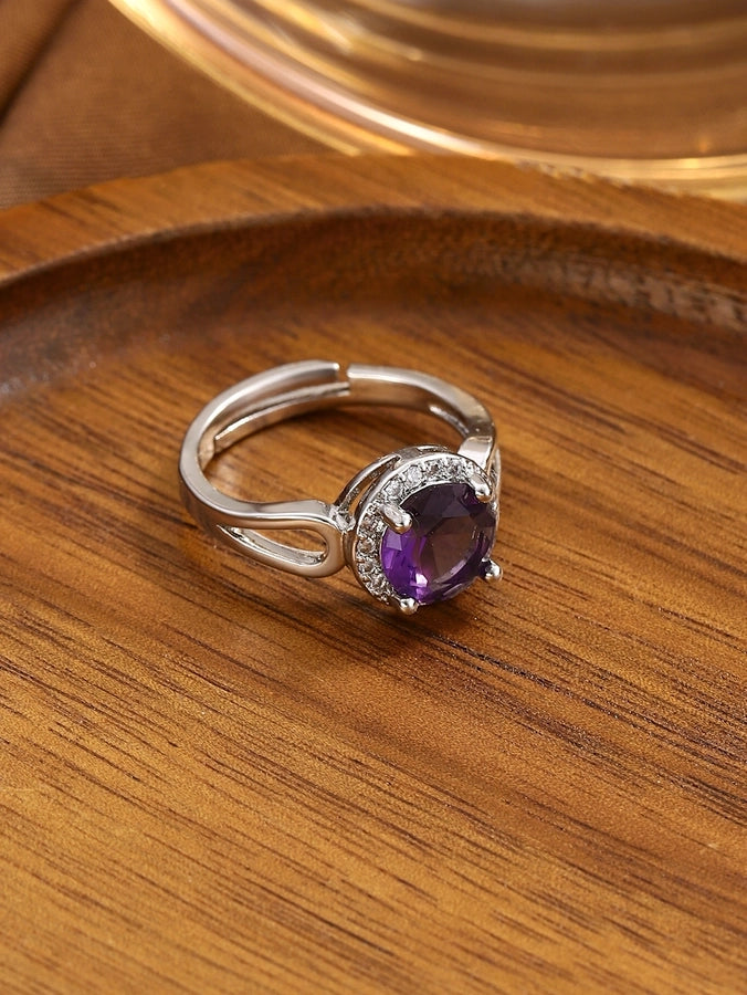 Copper Geometric Adjustable Ring