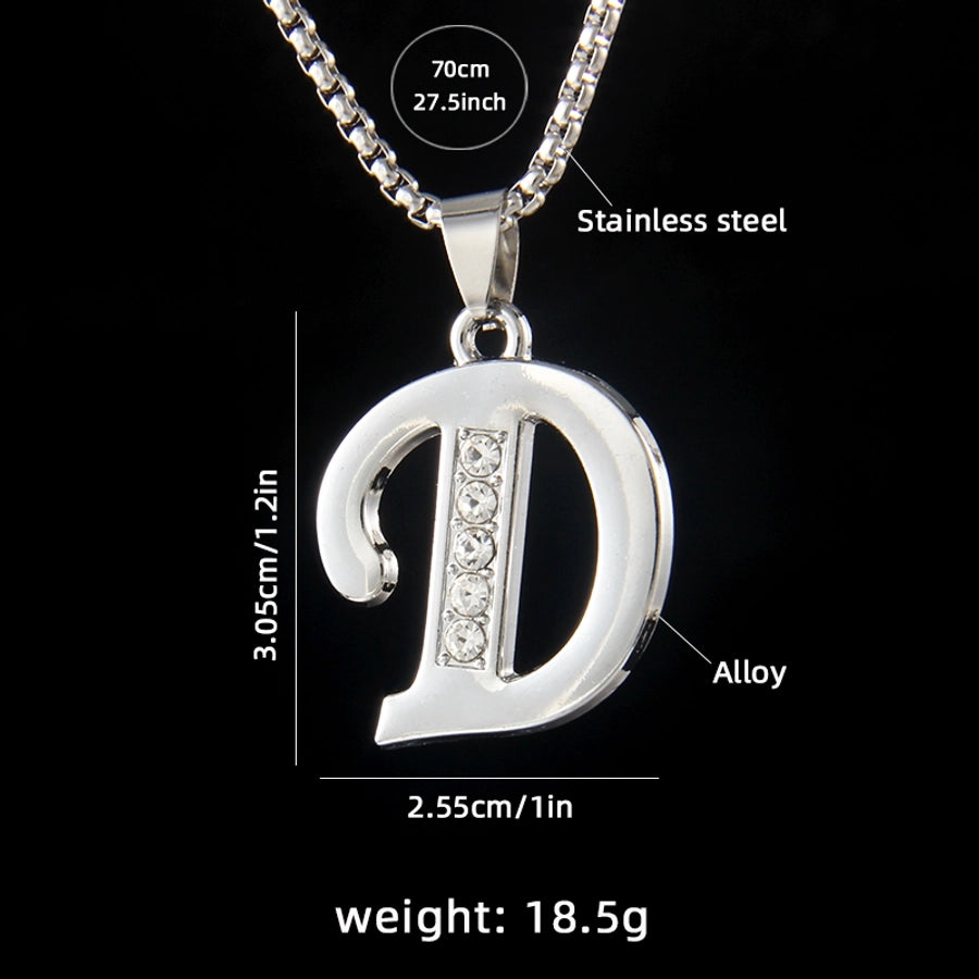 Simple Style letter 201 Stainless Steel Zinc alloy Unisex Pendant Necklace