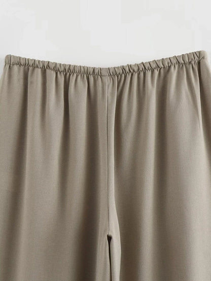 Daily Women's Vacation Simple Style Solid Color Polyester Pants Sets Pants Sets
