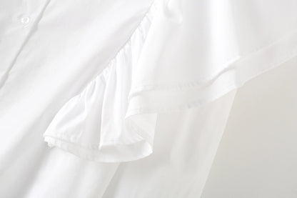 Women's Blouse Long Sleeve Blouses Elegant Solid Color