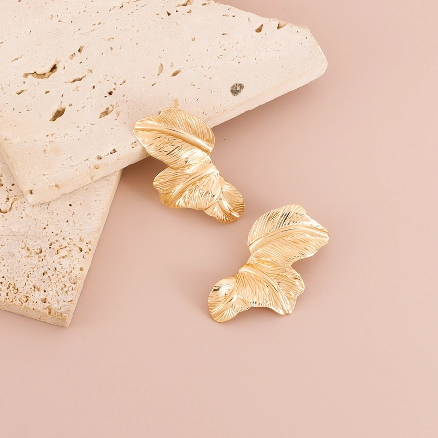 1 Pair Exaggerated Simple Style Geometric Alloy Ear Studs