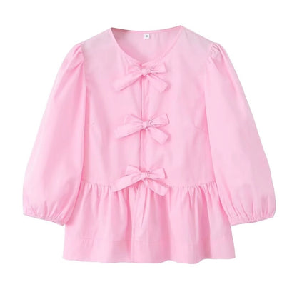 Women's Blouse Long Sleeve Blouses Streetwear Solid Color