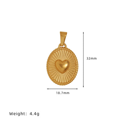 1 Piece Titanium Steel Sun Star Heart Shape Pendant