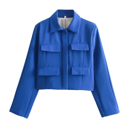 Women's Coat Long Sleeve Blazers Elegant Solid Color