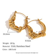 Casting Winding Classic round Earrings-Gold