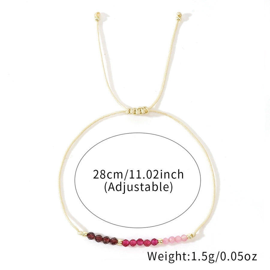 Bohemian Round natural stone Wax line Copper  String Bracelets