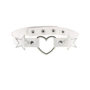 [White] Double Star Love Collar