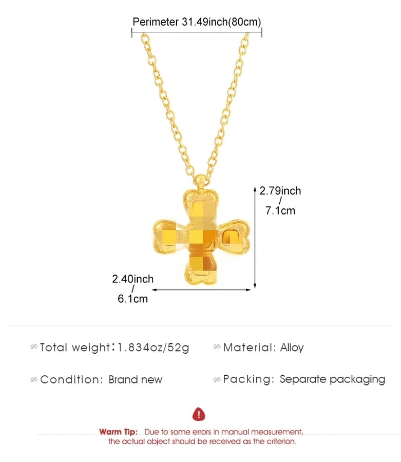 Vintage Style Classic Style Cross Alloy cable chain Pendant Necklaces