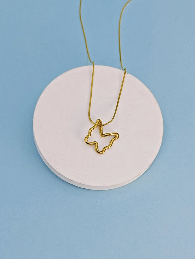 Jewelry Elegant Simple Style Classic Style Butterfly 304 Stainless Steel Pendant Necklace