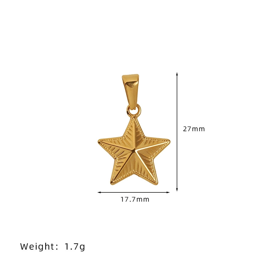 1 Piece Titanium Steel Sun Star Heart Shape Pendant