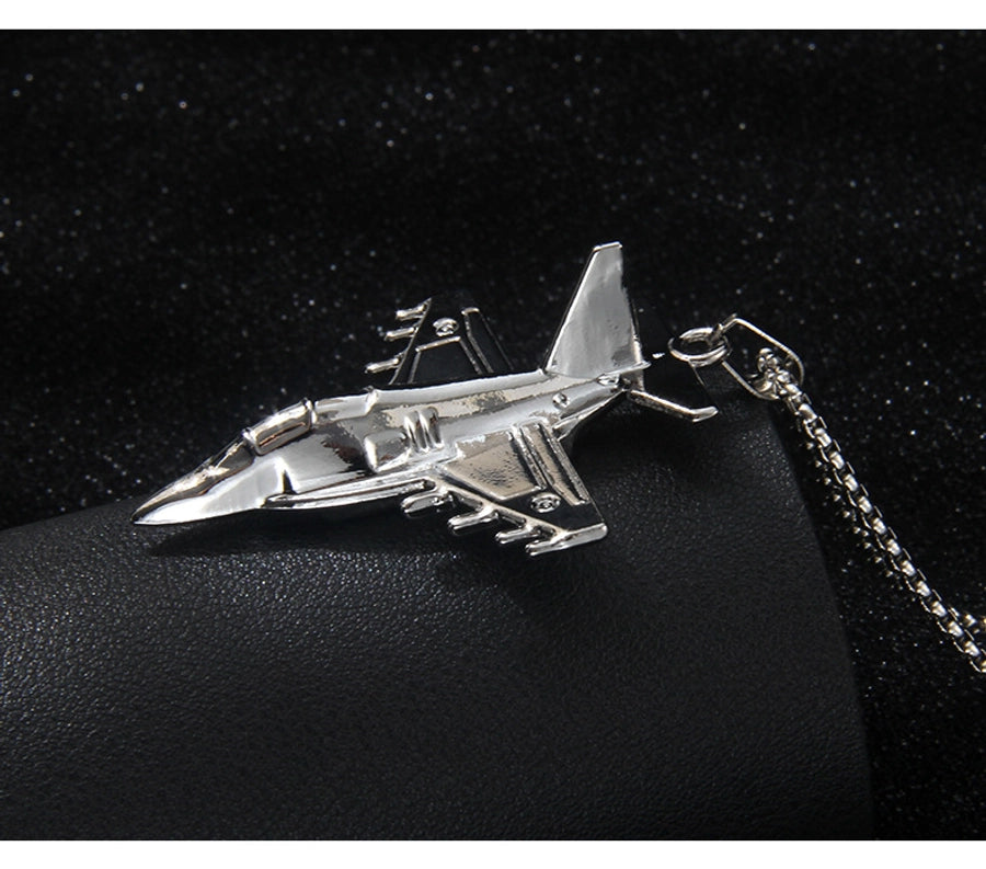 Hip-Hop Airplane 201 Stainless Steel Alloy Unisex Pendant Necklace