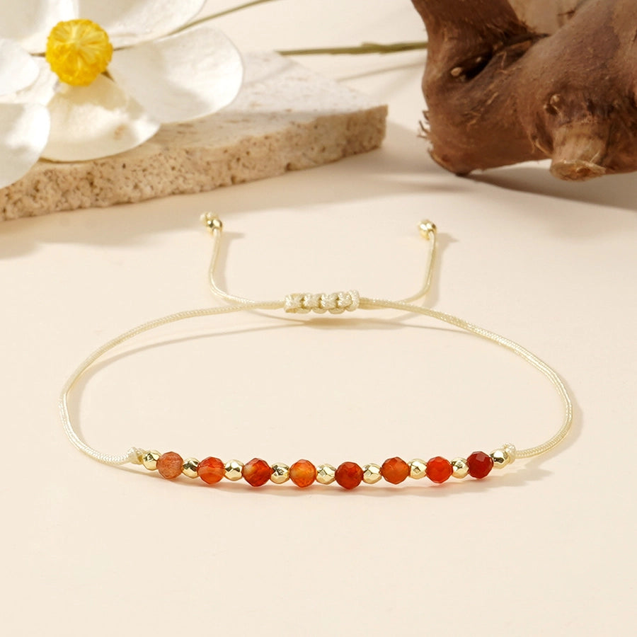 Bohemian Round natural stone rope Copper  String Bracelets