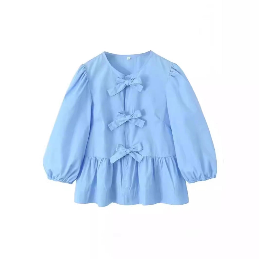 Women's Blouse Long Sleeve Blouses Streetwear Solid Color