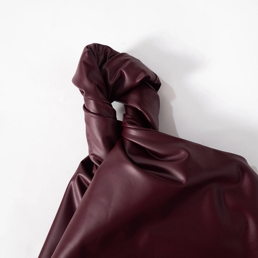 Women's Leather Jacket Tank Tops Backless Streetwear Solid Color