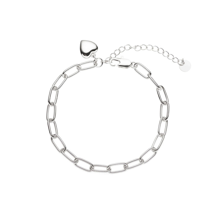 Jewelry Simple Style Classic Style Heart Shape Copper K Gold Plated White Gold Plated Polishing Plating Bracelets