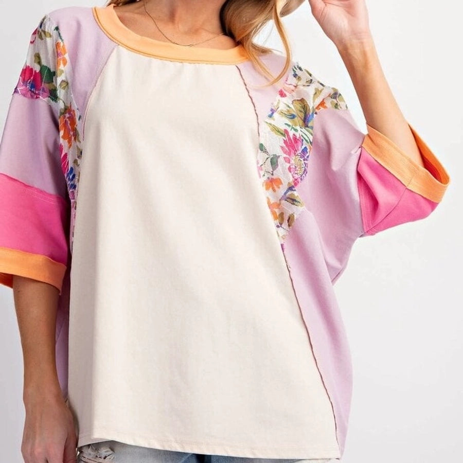 Hoodies & Sweatshirts 3/4 Length Sleeve Casual Streetwear Color Block Stripe