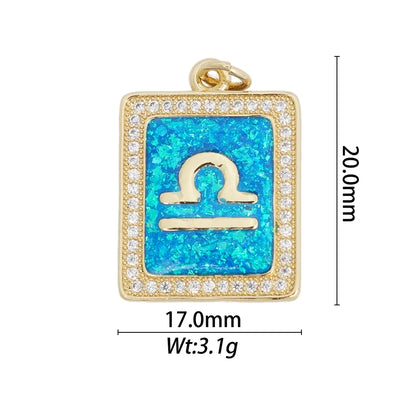 1 Piece Copper Constellation Pendant