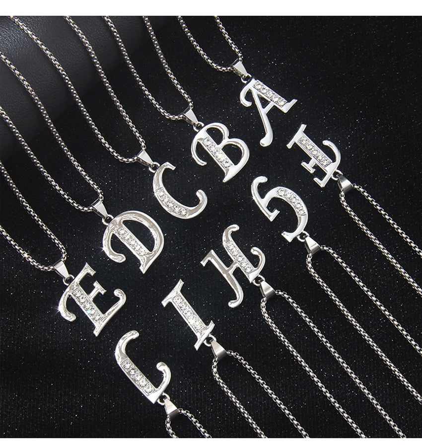 Simple Style letter 201 Stainless Steel Zinc alloy Unisex Pendant Necklace