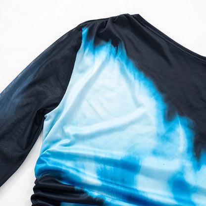 Women's T-shirt Long Sleeve T-Shirts Streetwear Color Block
