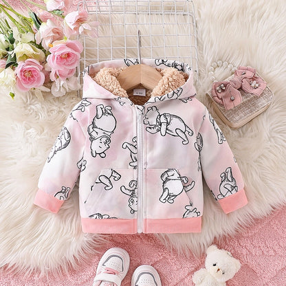 Cute Cartoon Polyester Girls Outerwear