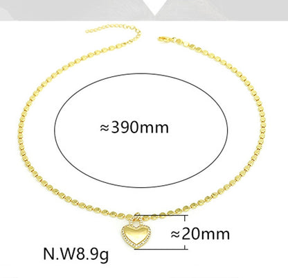 Jewelry Vintage Style Classic Style Heart Shape Copper Pendant Necklace