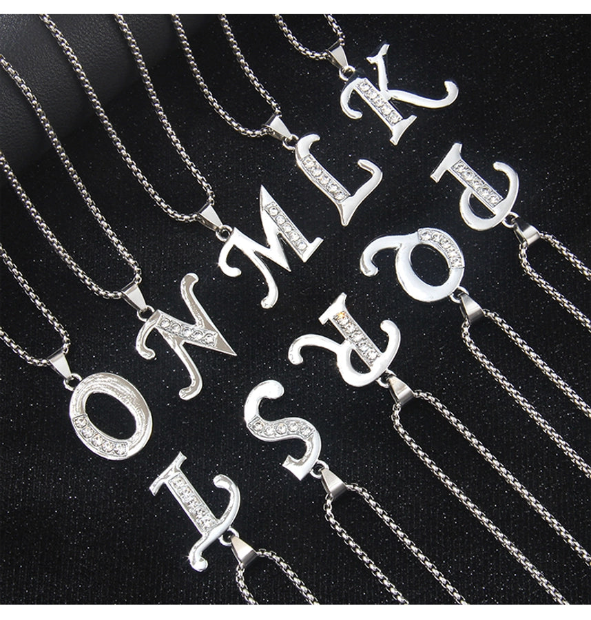 Simple Style letter 201 Stainless Steel Zinc alloy Unisex Pendant Necklace