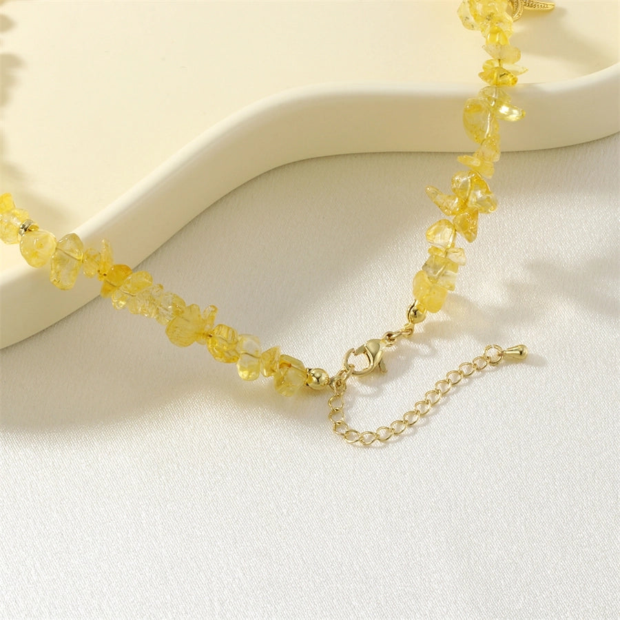 IG Style Maple Leaf Starfish Stone Copper Beaded Chain Beaded Necklaces