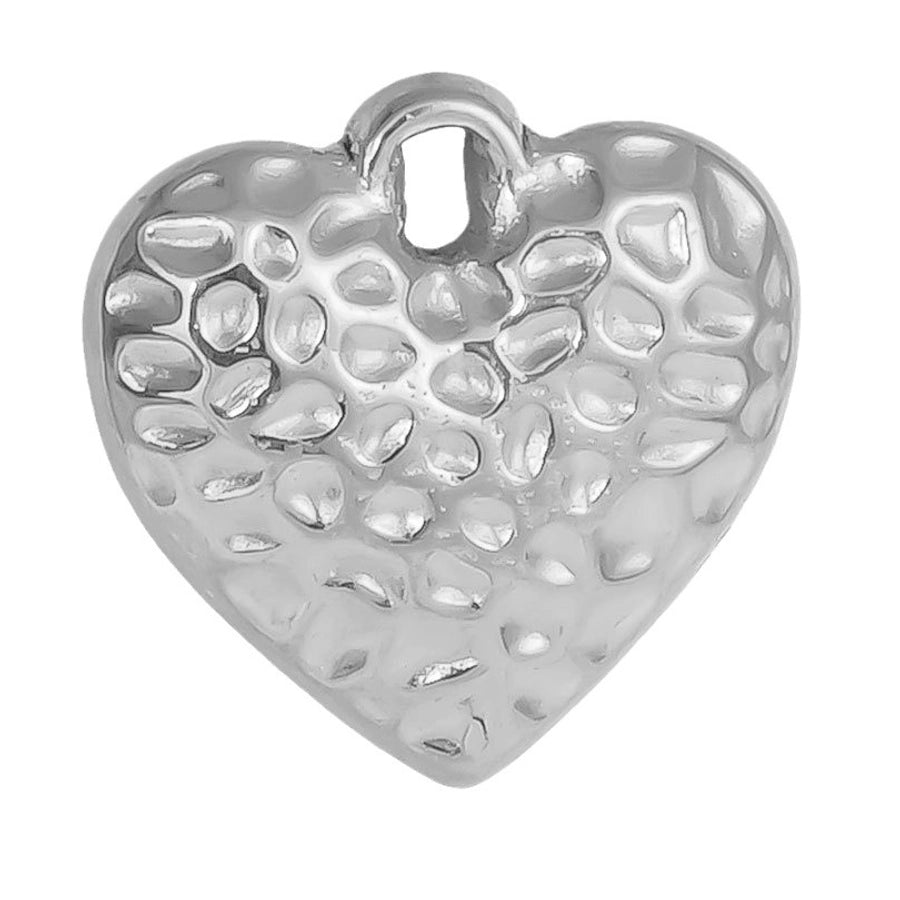 1 Piece 304 Stainless Steel 18K Gold Plated Heart Shape Pendant